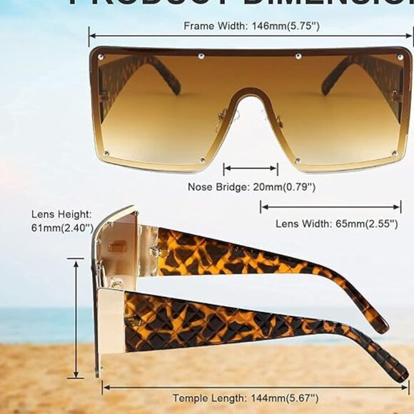 Gradient gold woman's sunglasses - Picture 4 of 7